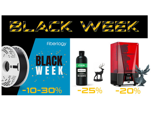 Black Friday! Filament | Tillbehör | Resin | 3D-printers