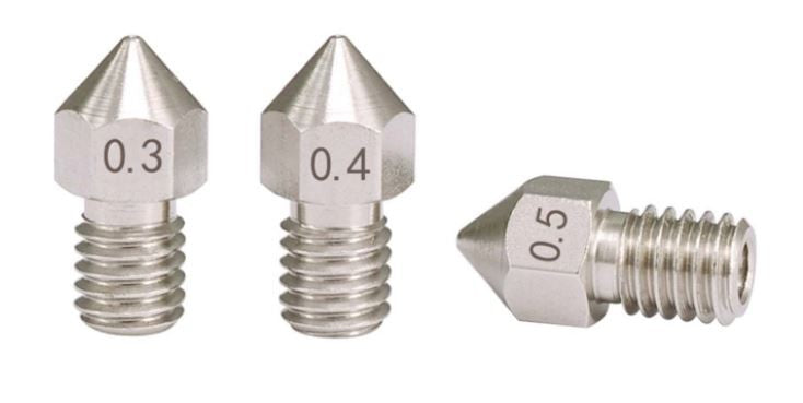 MK8 Munnstykke - 0,6mm 1,75mm - Lang gjenge
