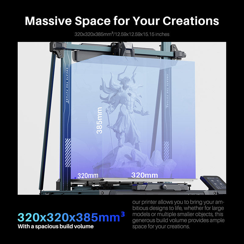 ELEGOO Neptune 4 Plu s FDM 3D Printer 500mm/s High-Speed 2 KG PLA Filament  Grey