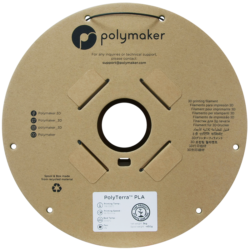 PolyTerra PLA kolsvart 3KG