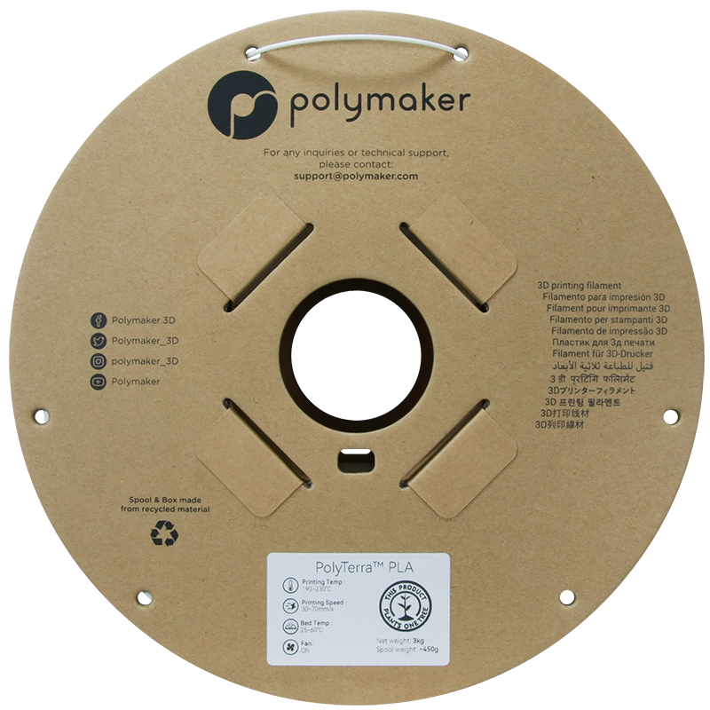 PolyTerra PLA bommulsvit 3KG