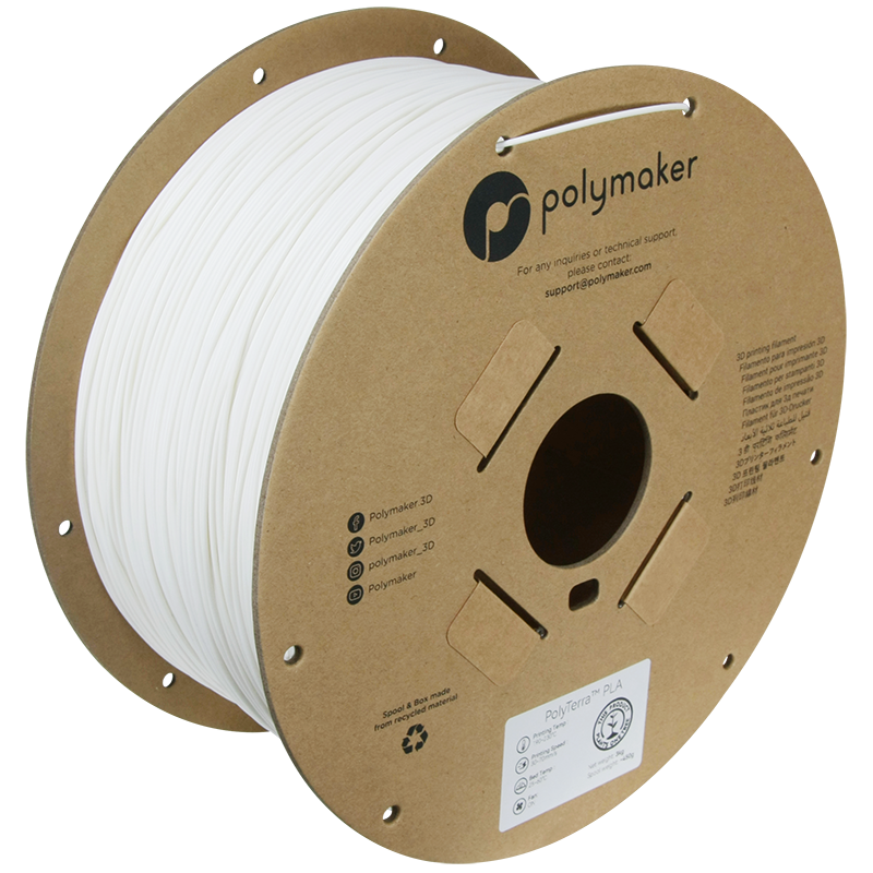 PolyTerra PLA bommulsvit 3KG