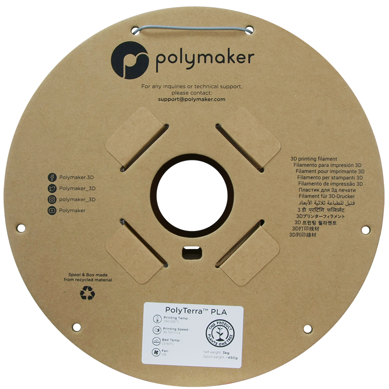 PolyTerra PLA Fosilgrå  3KG