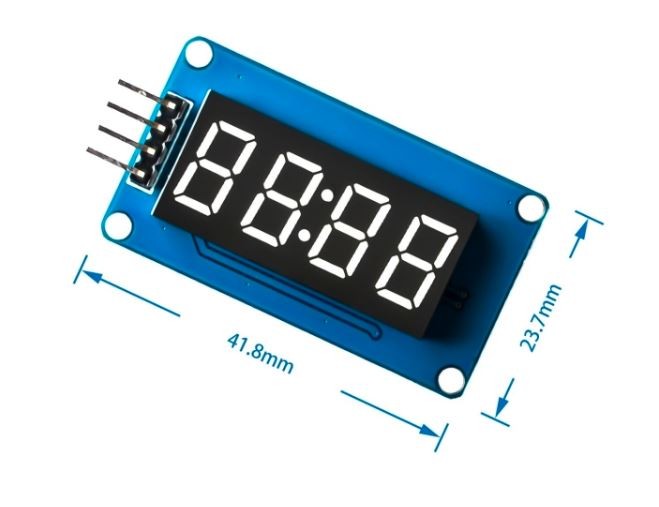 4 bitar led klock display