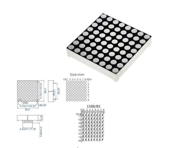 LED dot matrix 8x8