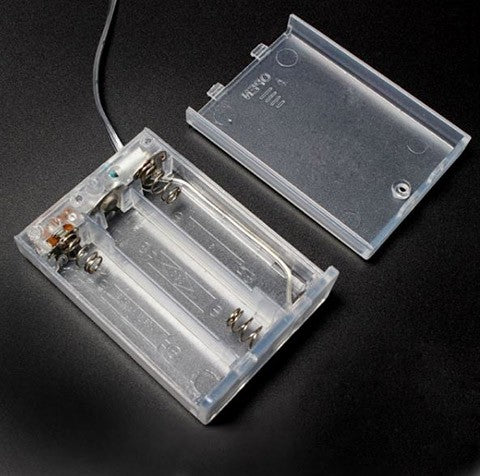 Batteribox 3xAA transparent