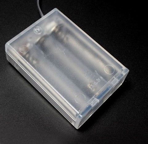 Batteribox 3xAA transparent