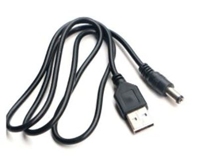 USB DC5.5v x2.1mm ström adapter