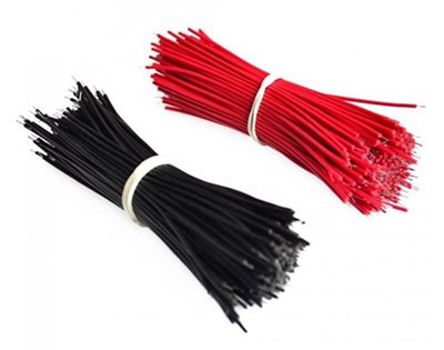 Cables red-black 23cm 100pcs