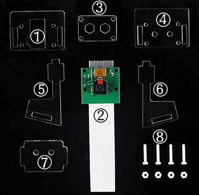 Raspberry pi kamera stativ - Svart