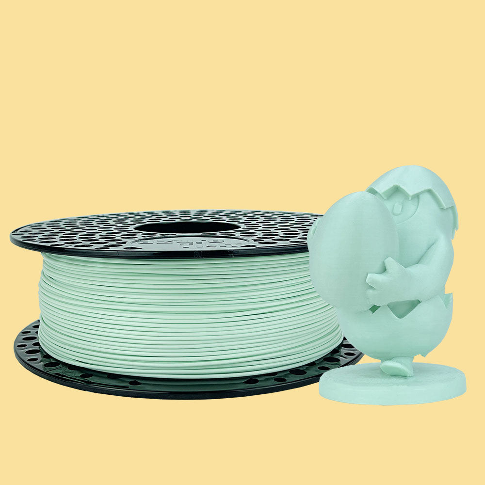 3D print med filament pastel mint grön